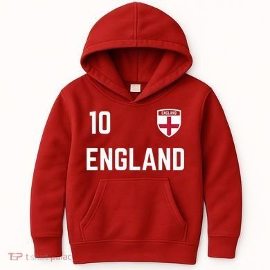 Cool England Soccer Jersey 10 Kids Hoodie