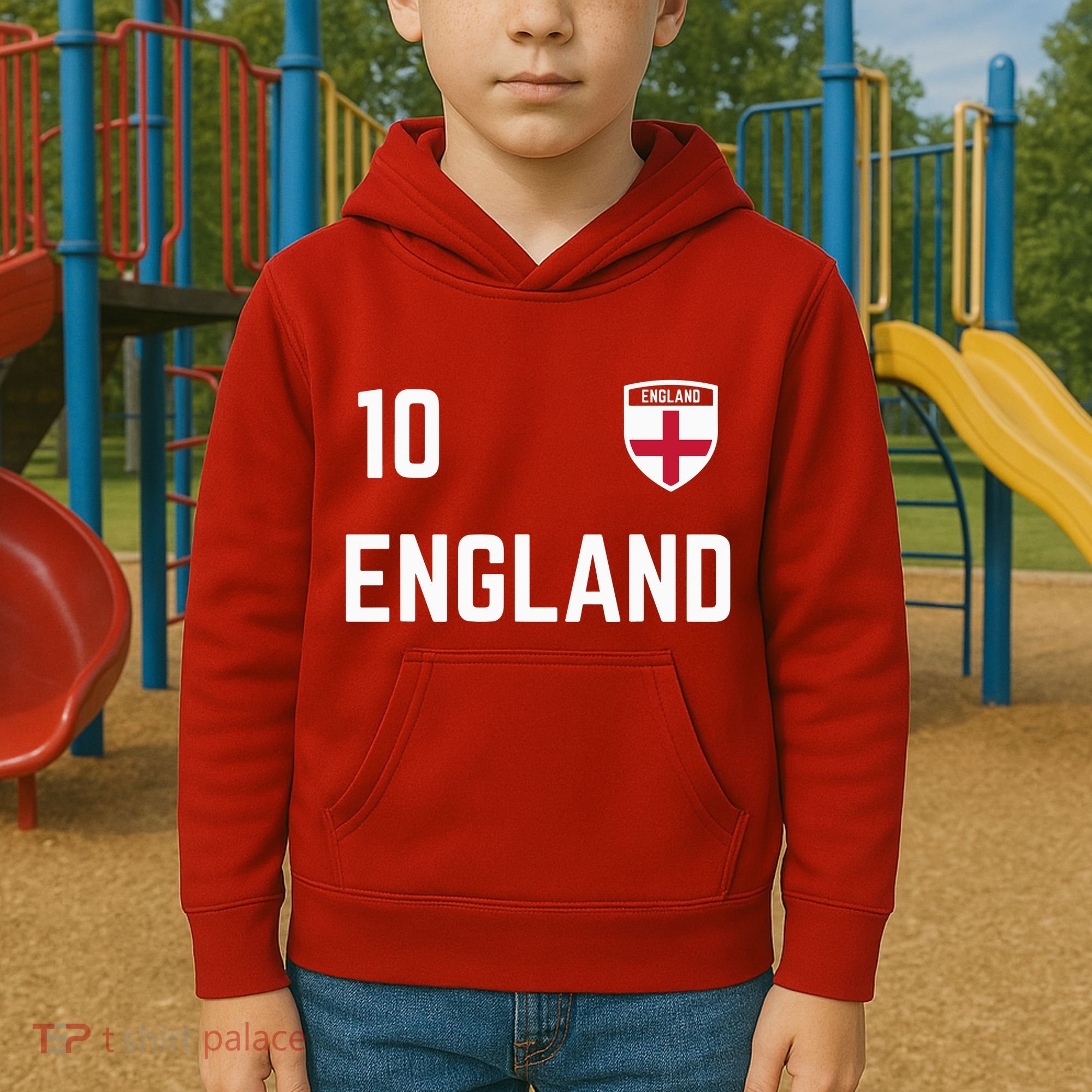 Cool England Soccer Jersey 10 Kids Hoodie