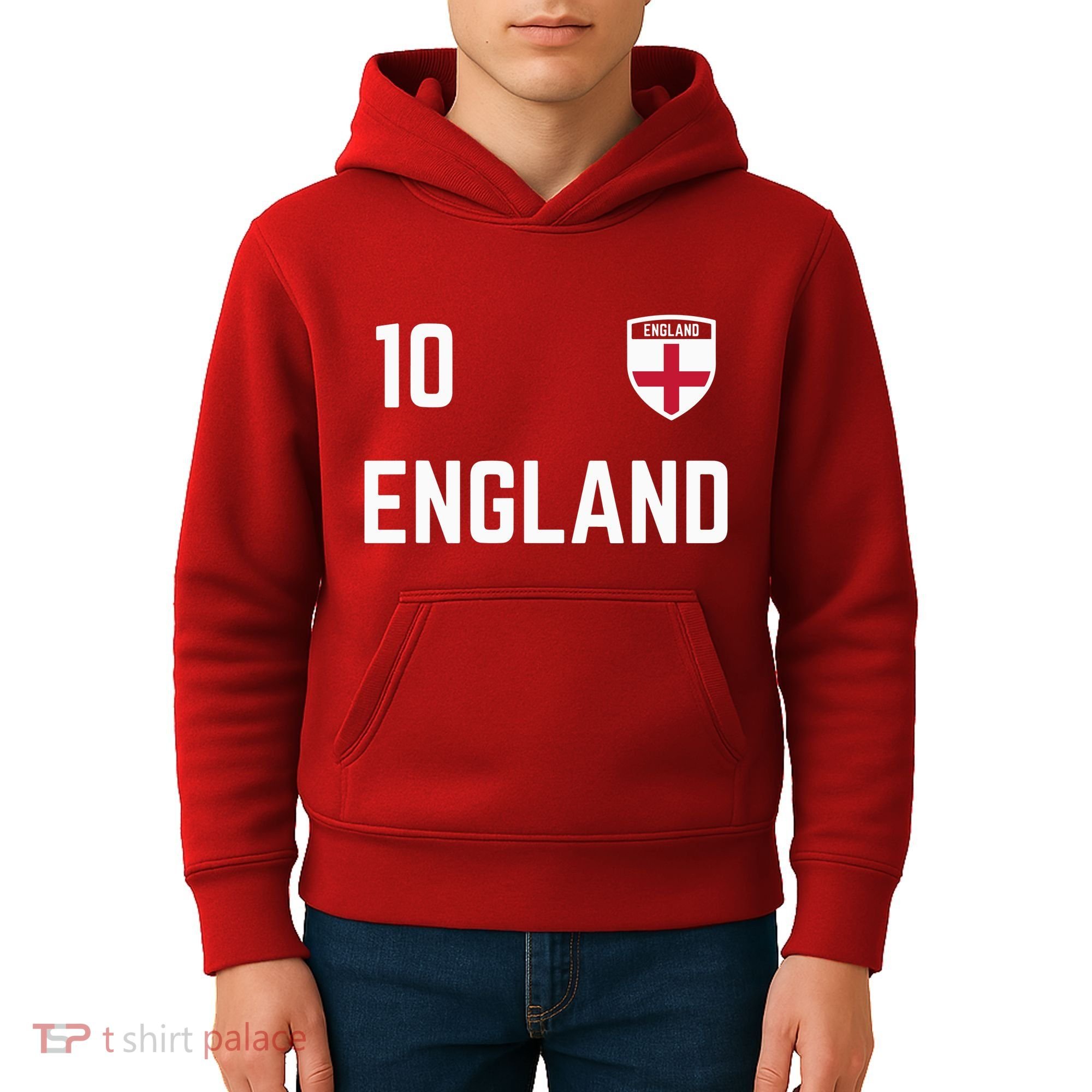 Cool England Soccer Jersey 10 Kids Hoodie