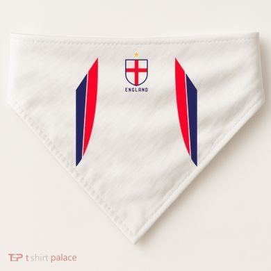 Cool England Soccer Jersey USA-Made Doggie Bandana