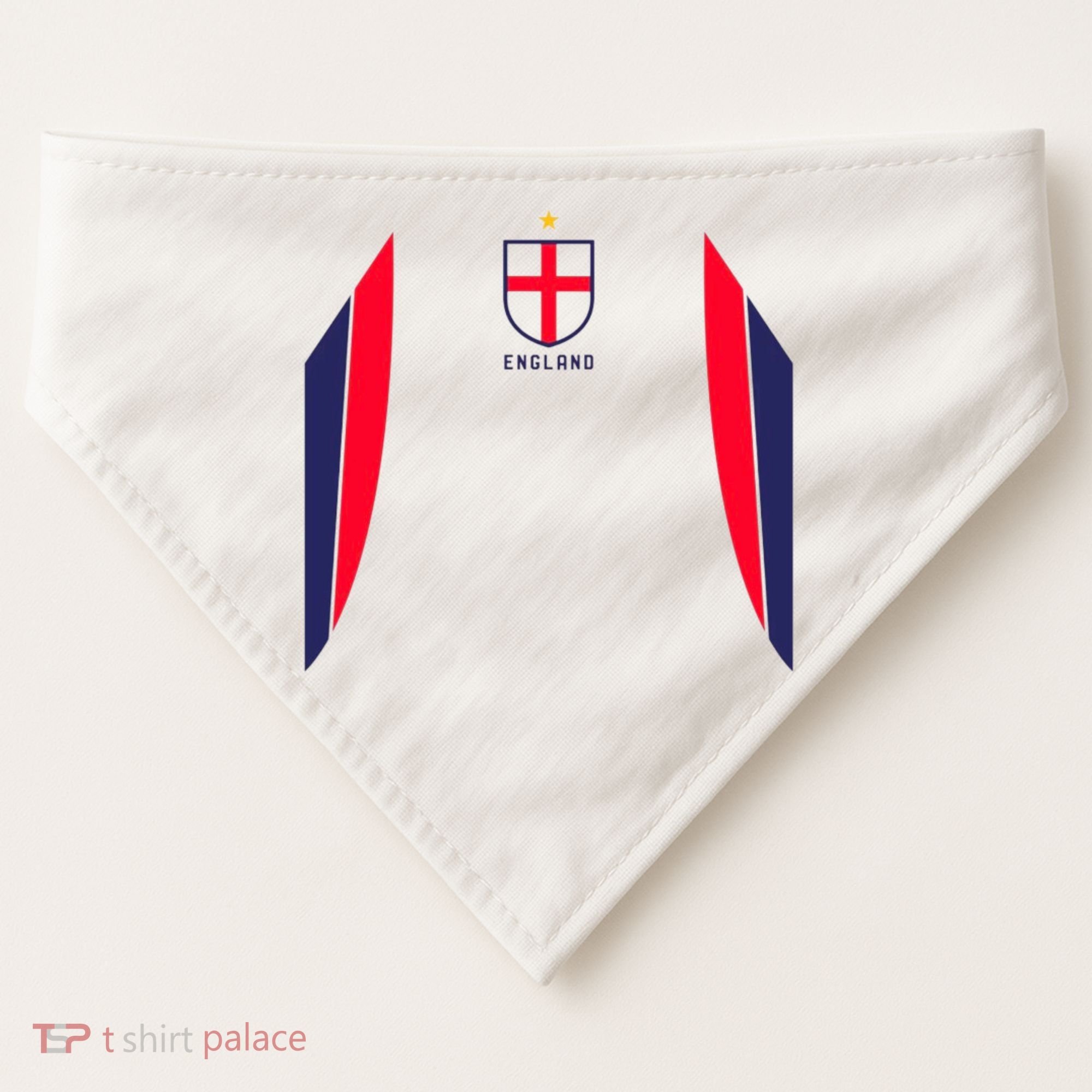 Cool England Soccer Jersey USA-Made Doggie Bandana