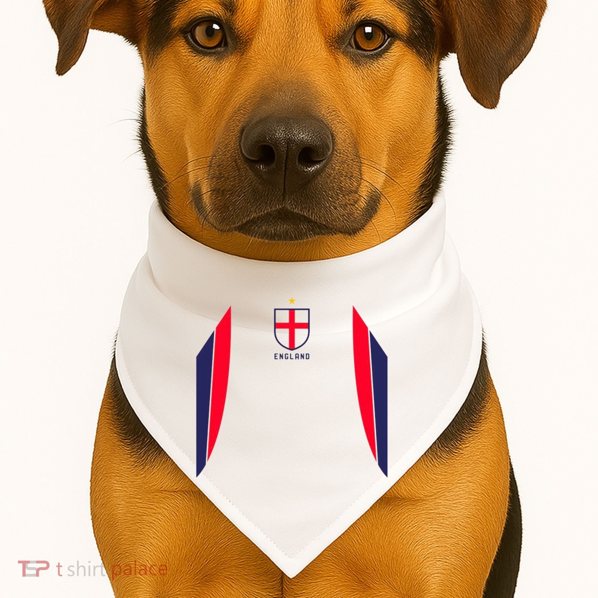 Cool England Soccer Jersey USA-Made Doggie Bandana