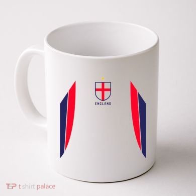 Cool England Soccer Jersey Coffee Mug