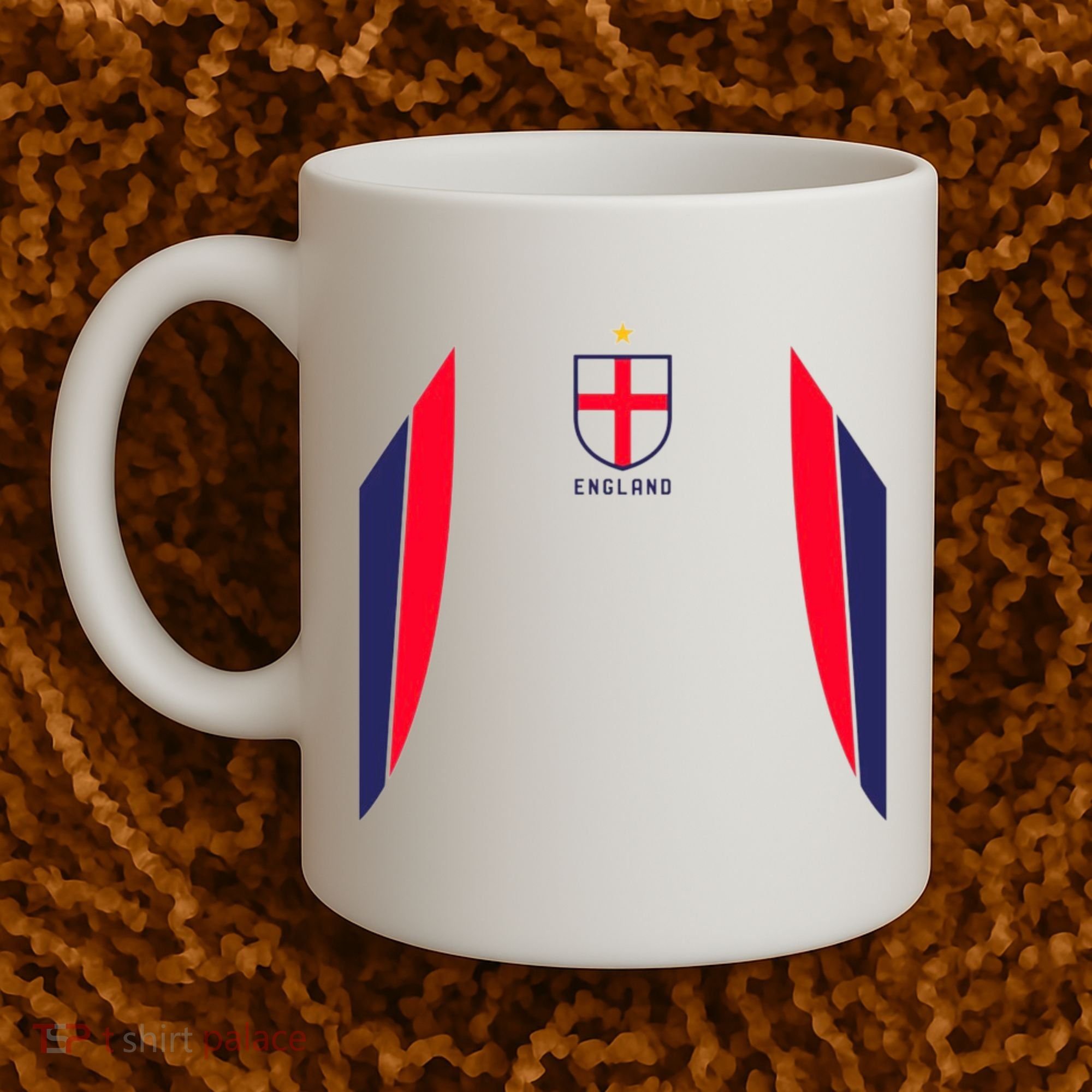 Cool England Soccer Jersey Coffee Mug