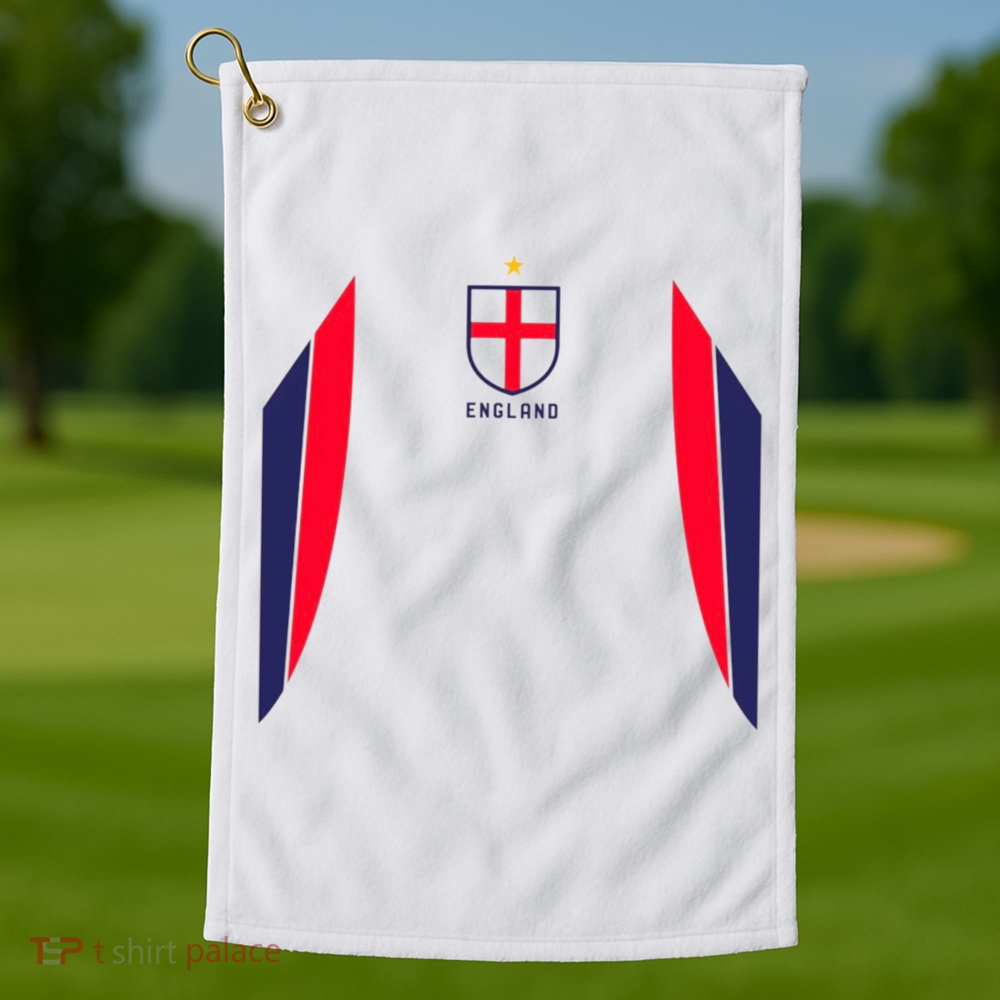 Cool England Soccer Jersey Golf Towel