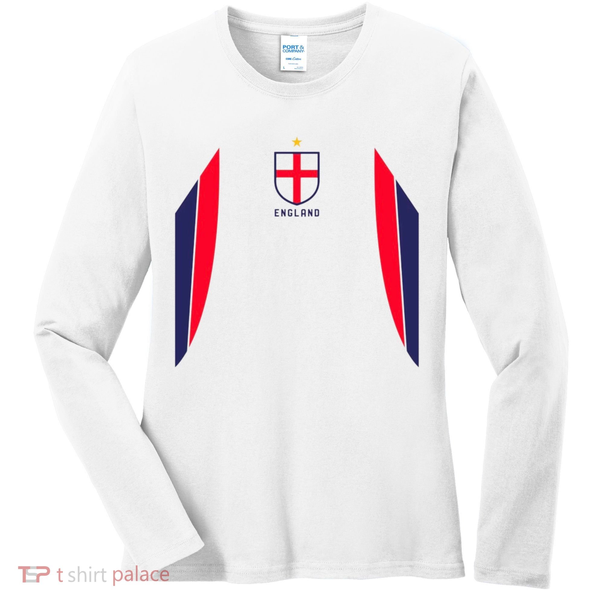 Cool England Soccer Jersey Women's Long Sleeve Shirt