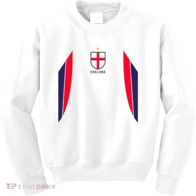 Cool England Soccer Jersey Kids Sweatshirt