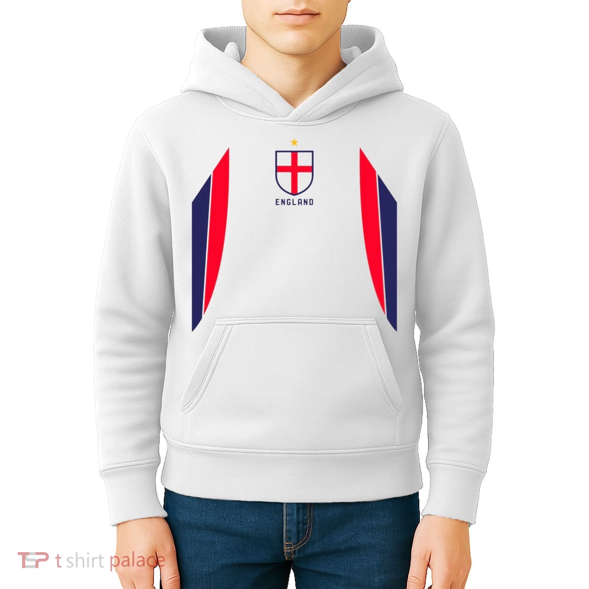 Cool England Soccer Jersey Kids Hoodie
