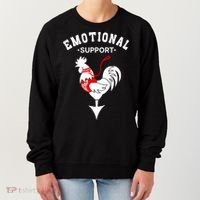 Chicken Emotional Support Cock Women's Sweatshirt thumb 0