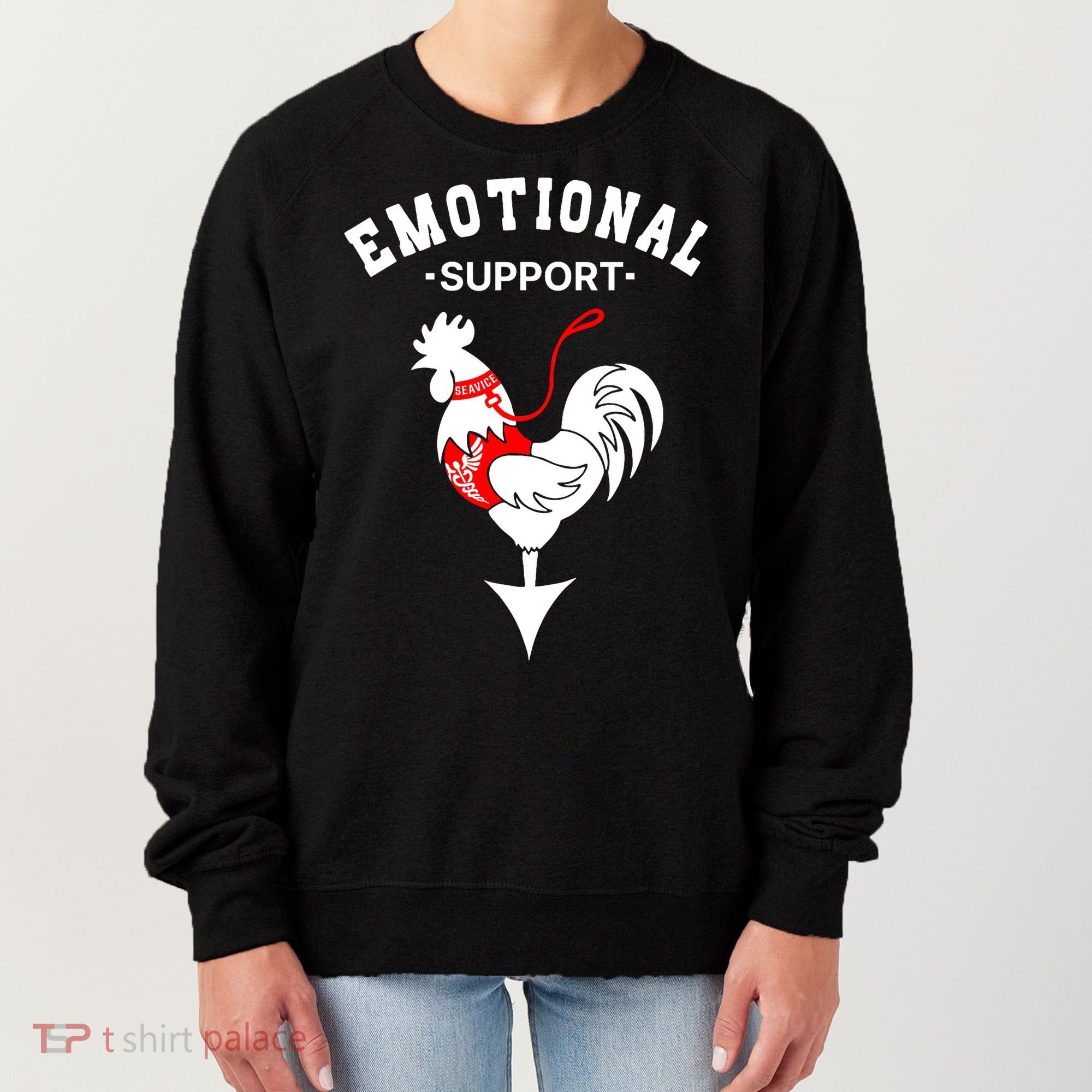 Chicken Emotional Support Cock Women's Sweatshirt