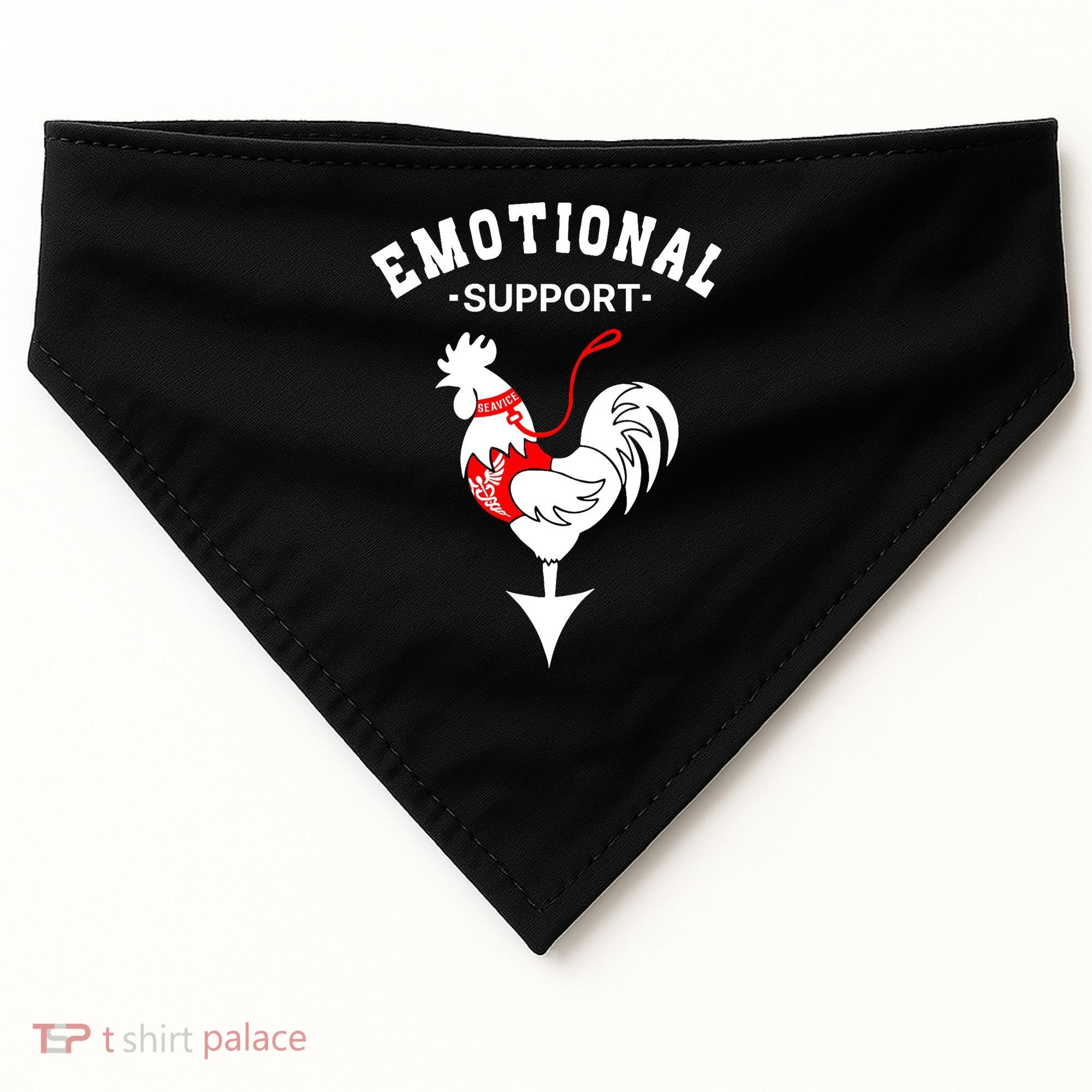 Chicken Emotional Support Cock USA-Made Doggie Bandana