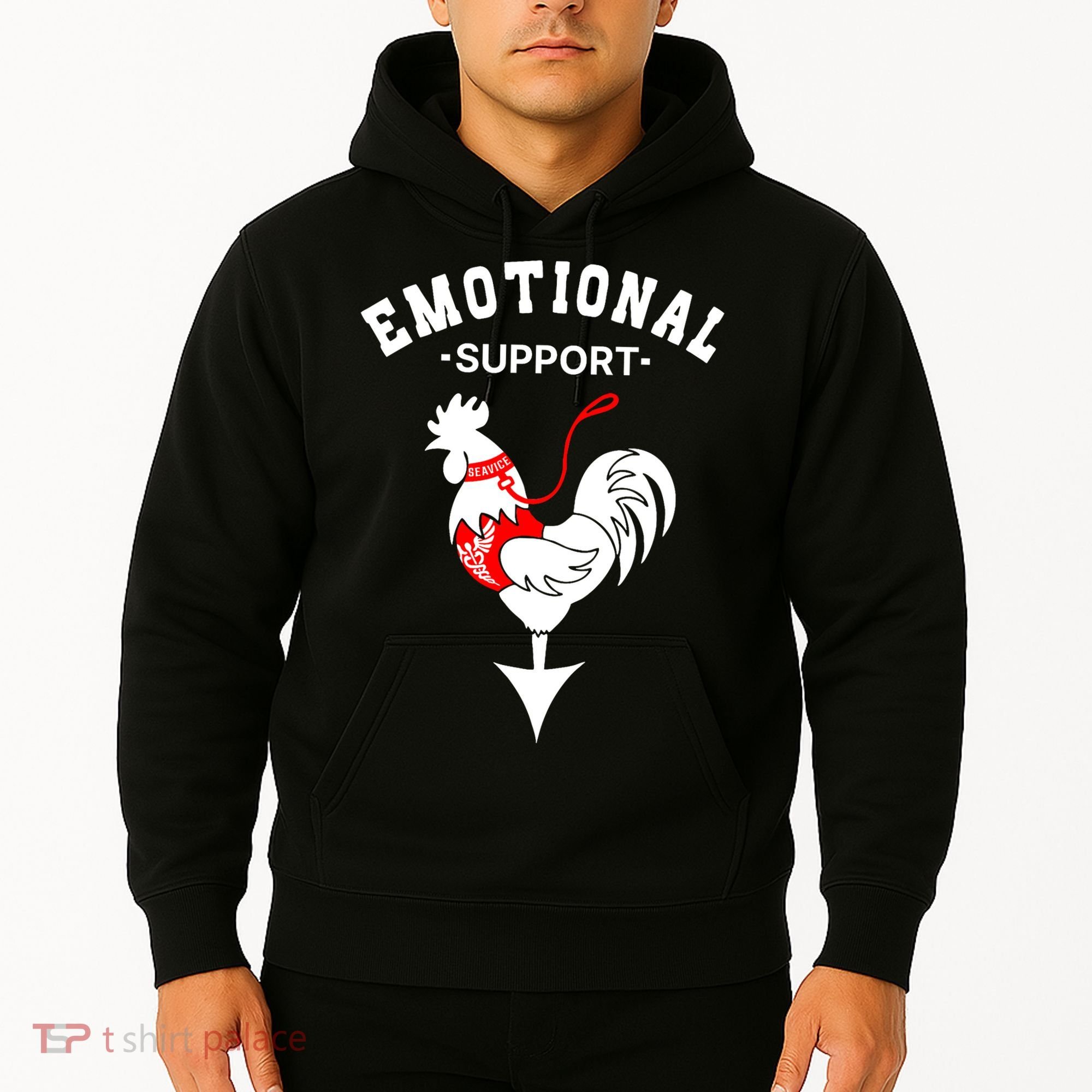 Chicken Emotional Support Cock Hoodie