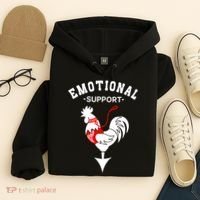 Chicken Emotional Support Cock Hoodie thumb 4
