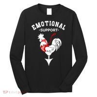 Chicken Emotional Support Cock Long Sleeve Shirt thumb 0