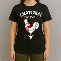 Chicken Emotional Support Cock T-Shirt thumb 4