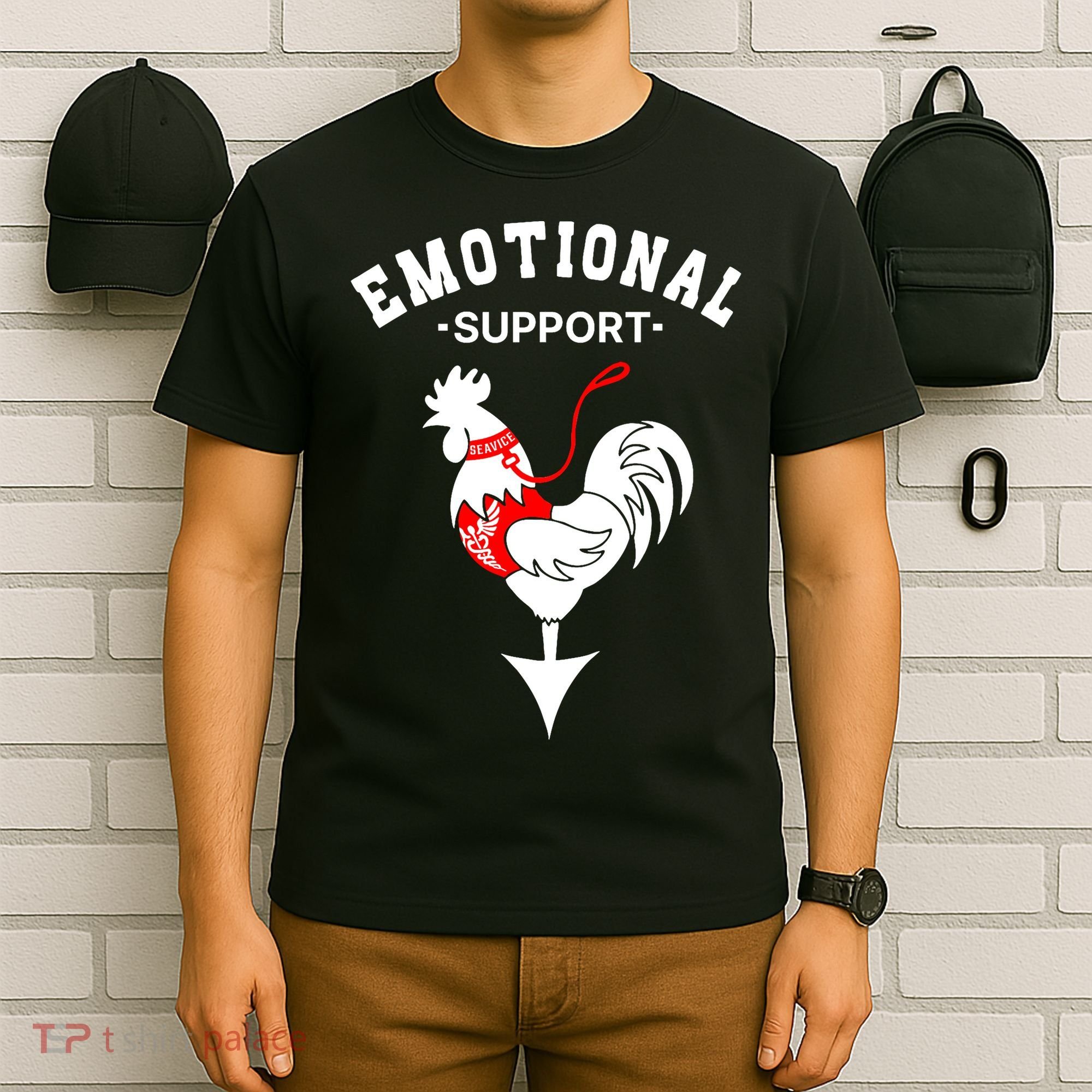 Chicken Emotional Support Cock T-Shirt