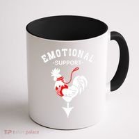 Chicken Emotional Support Cock Coffee Mug thumb 1
