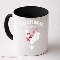 Chicken Emotional Support Cock Coffee Mug thumb 0