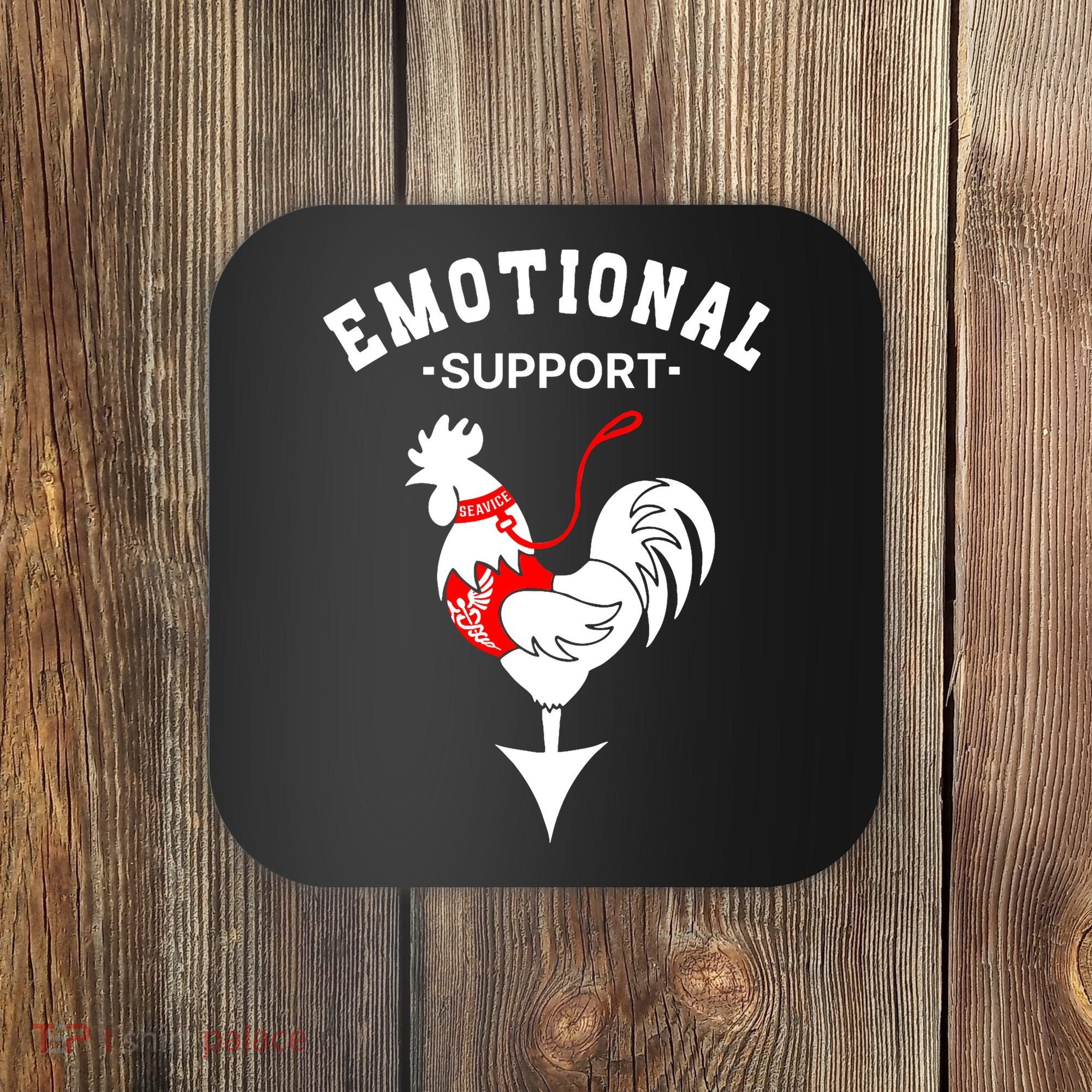 Chicken Emotional Support Cock Coaster
