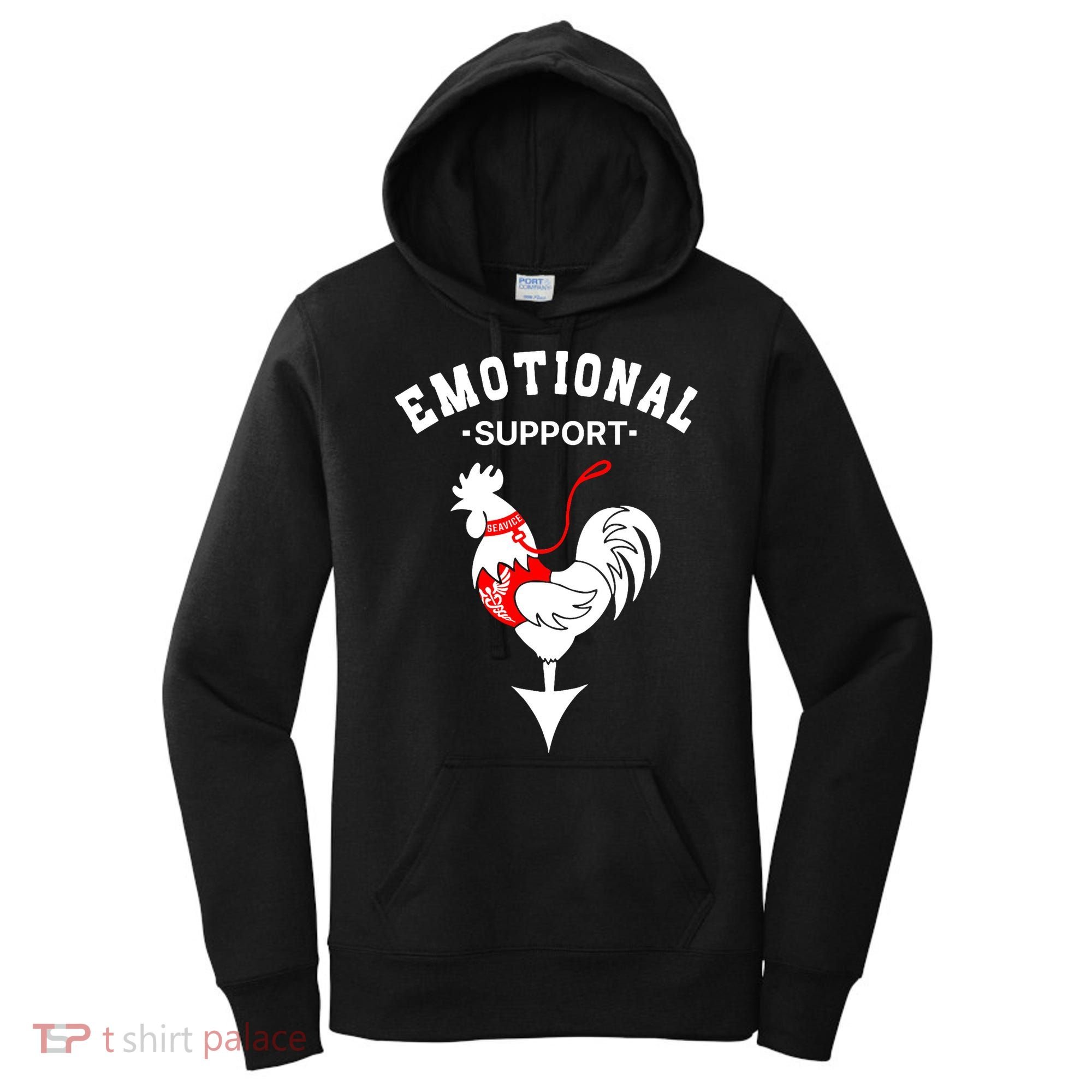 Chicken Emotional Support Cock Women's Hoodie