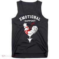 Chicken Emotional Support Cock Tank Top thumb 0
