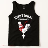 Chicken Emotional Support Cock Tank Top thumb 2