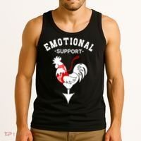 Chicken Emotional Support Cock Tank Top thumb 3