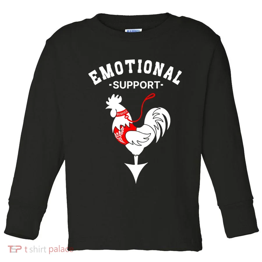 Chicken Emotional Support Cock Toddler Long Sleeve