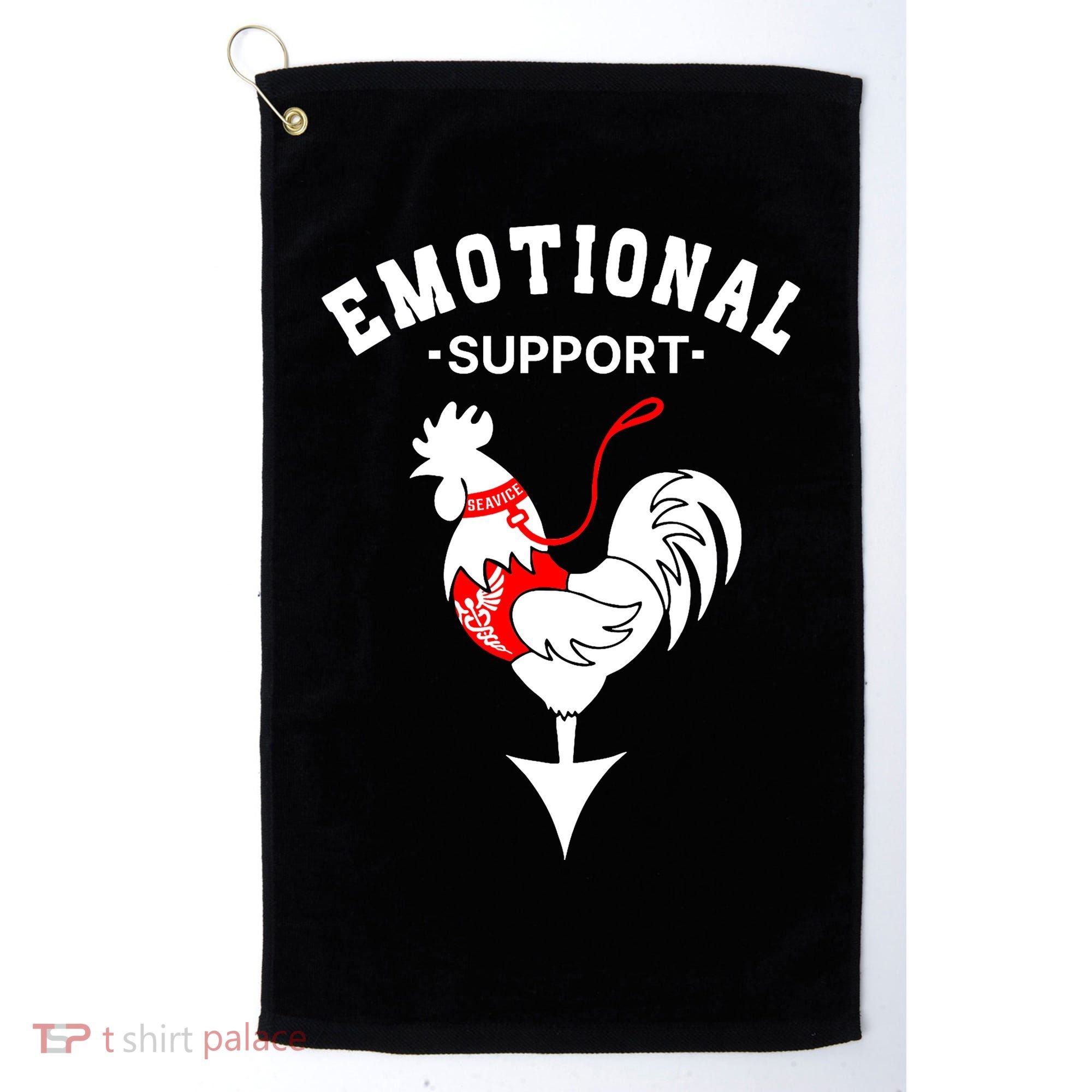 Chicken Emotional Support Cock Golf Towel
