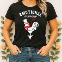 Chicken Emotional Support Cock Women's T-Shirt thumb 2