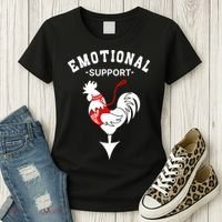 Chicken Emotional Support Cock Women's T-Shirt thumb 3