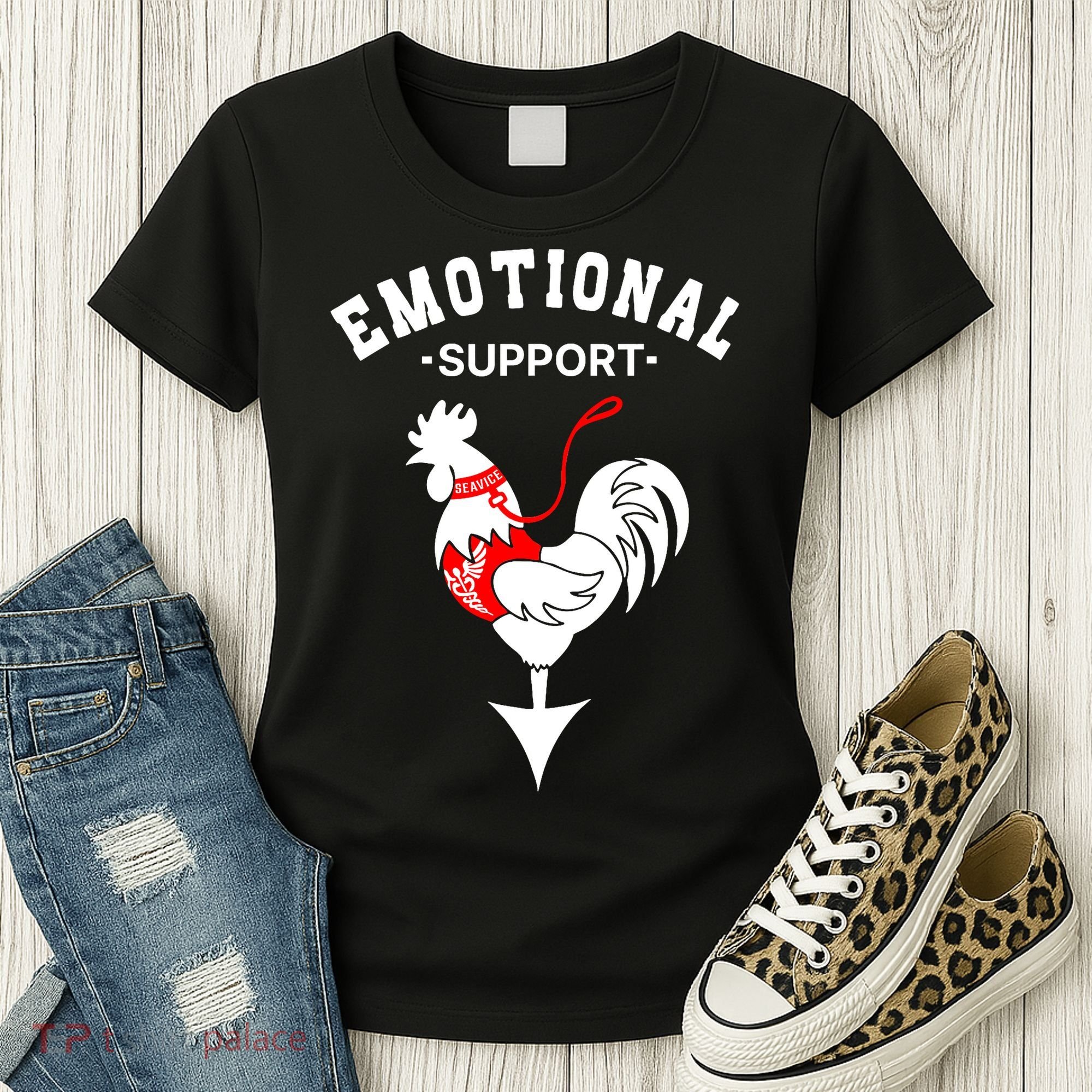Chicken Emotional Support Cock Women's T-Shirt