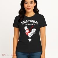 Chicken Emotional Support Cock Women's T-Shirt thumb 4