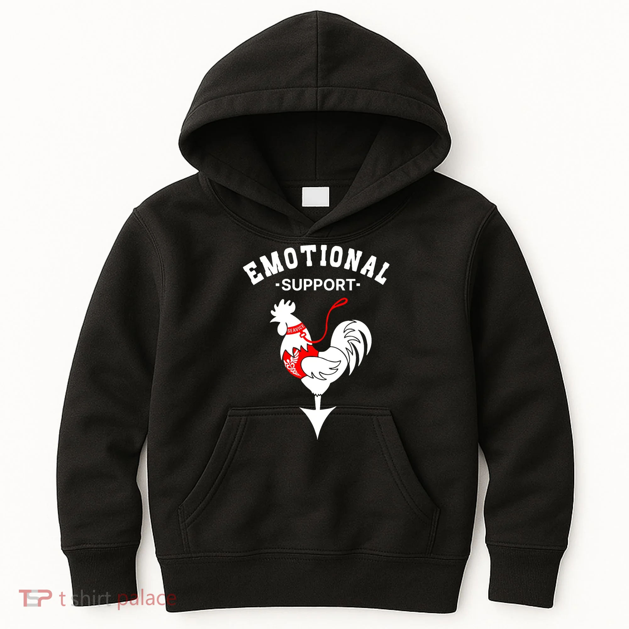 Chicken Emotional Support Cock Kids Hoodie