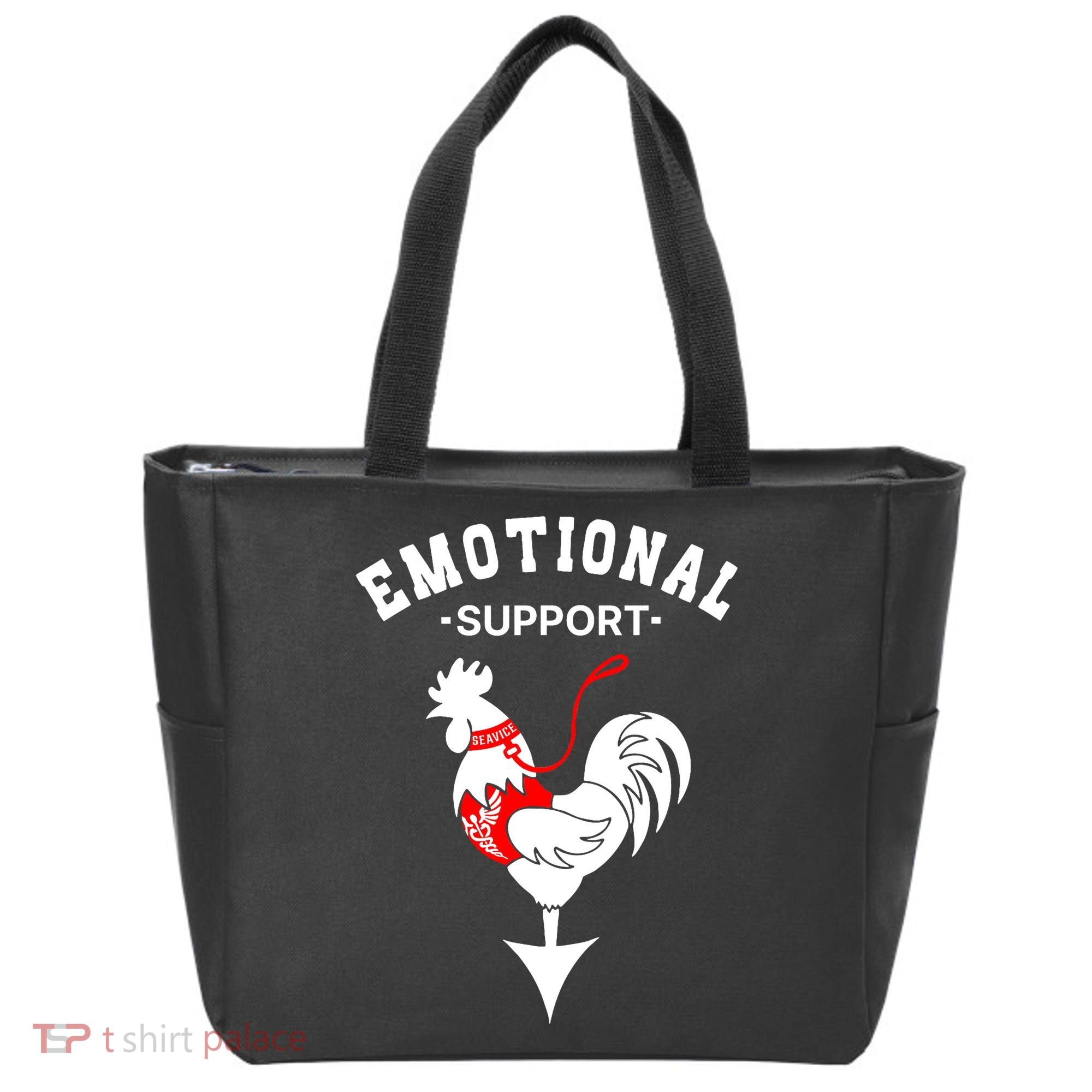 Chicken Emotional Support Cock Tote Bag