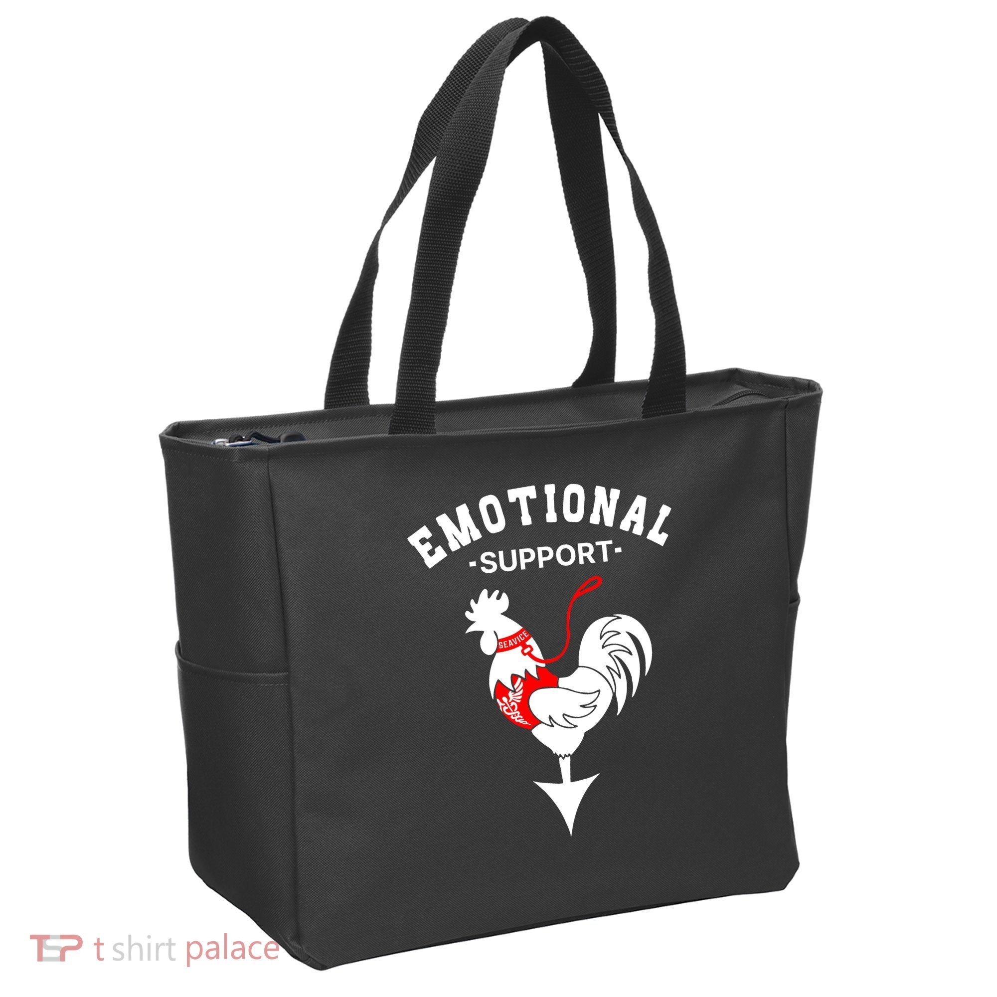 Chicken Emotional Support Cock Tote Bag