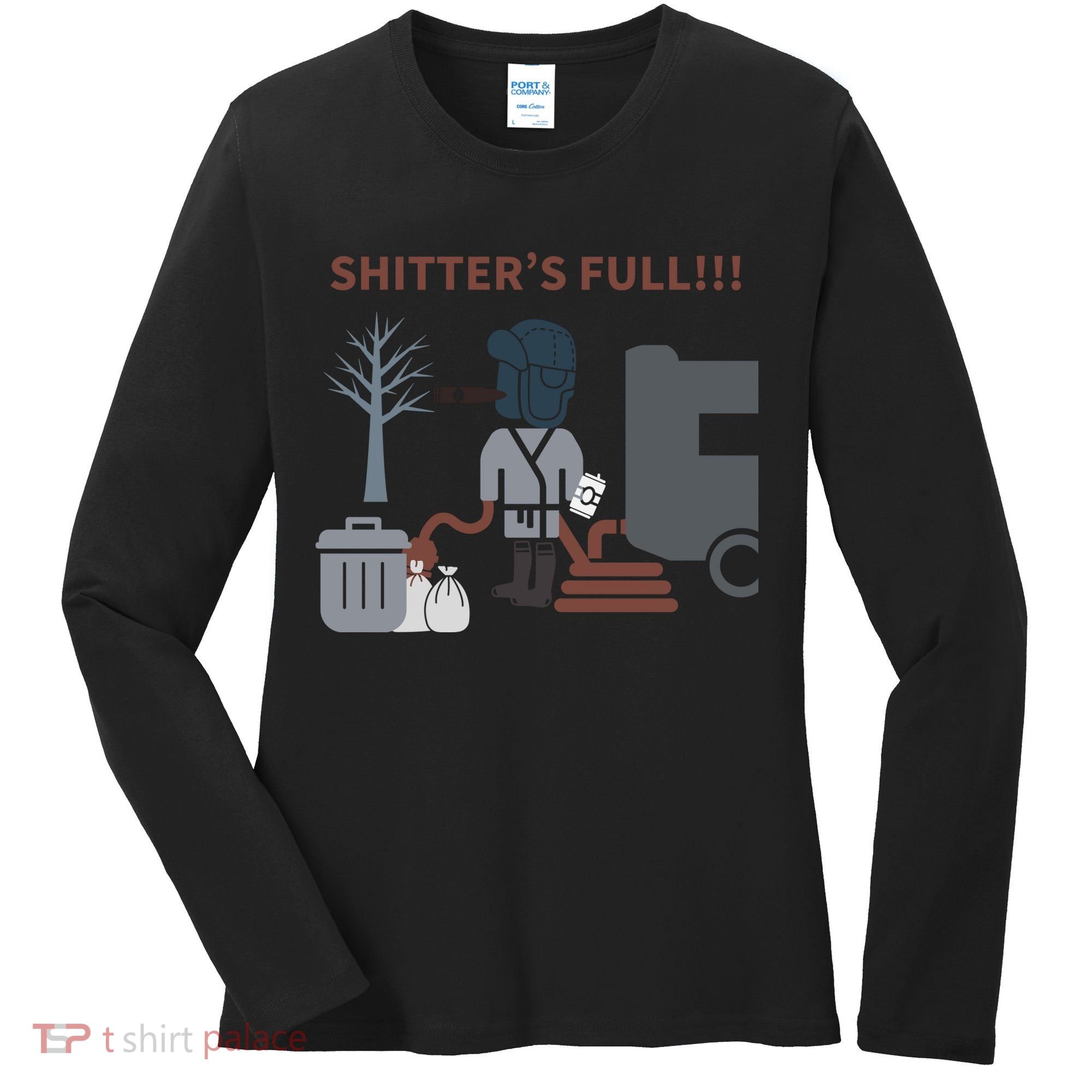 Cousin Eddie “Shitter’s Full” Women's Long Sleeve Shirt