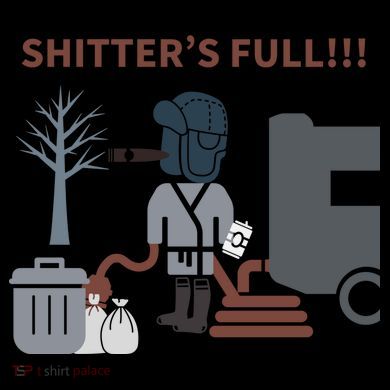 Cousin Eddie “Shitter’s Full” Kids Colorblock Raglan Jersey