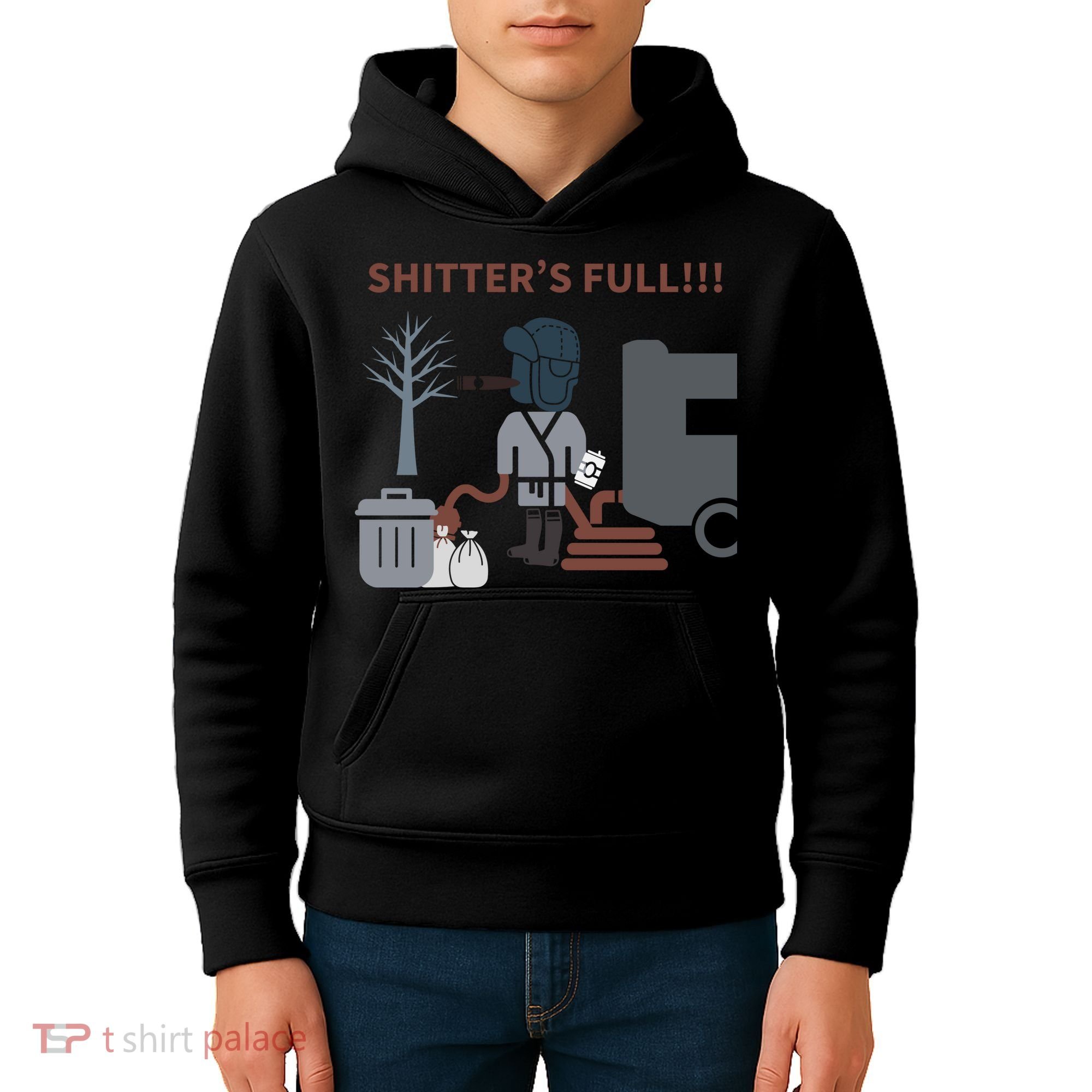 Cousin Eddie “Shitter’s Full” Kids Hoodie