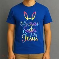 Christian Easter Silly Rabbit Easter Is For Jesus Gift T-Shirt thumb 3
