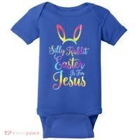 Christian Easter Silly Rabbit Easter Is For Jesus Gift Baby Bodysuit thumb 0
