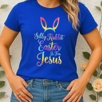 Christian Easter Silly Rabbit Easter Is For Jesus Gift Women's T-Shirt thumb 2