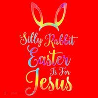 Christian Easter Silly Rabbit Easter Is For Jesus Gift Santa Hat thumb 1