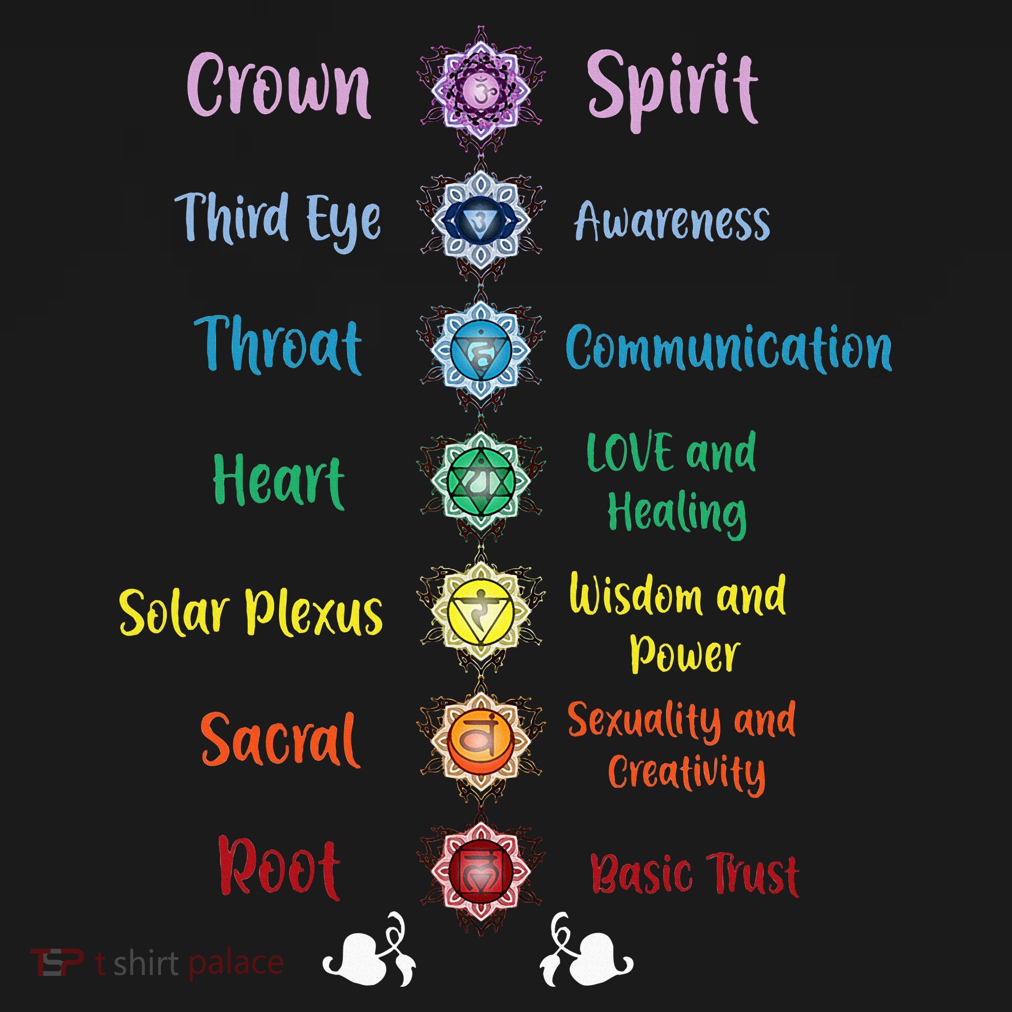 Chakra Energy Spirit Soul Spiritual Health Healing T-Shirt
