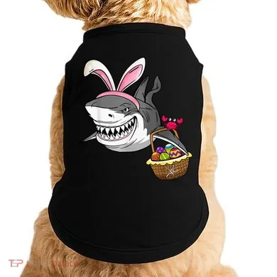 Cool Easter Shark Easter Basket Bunny Ears Happy Easter Doggie Tank
