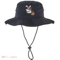 Cool Easter Shark Easter Basket Bunny Ears Happy Easter Bucket Hat thumb 0
