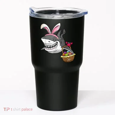 Cool Easter Shark Easter Basket Bunny Ears Happy Easter Tumbler