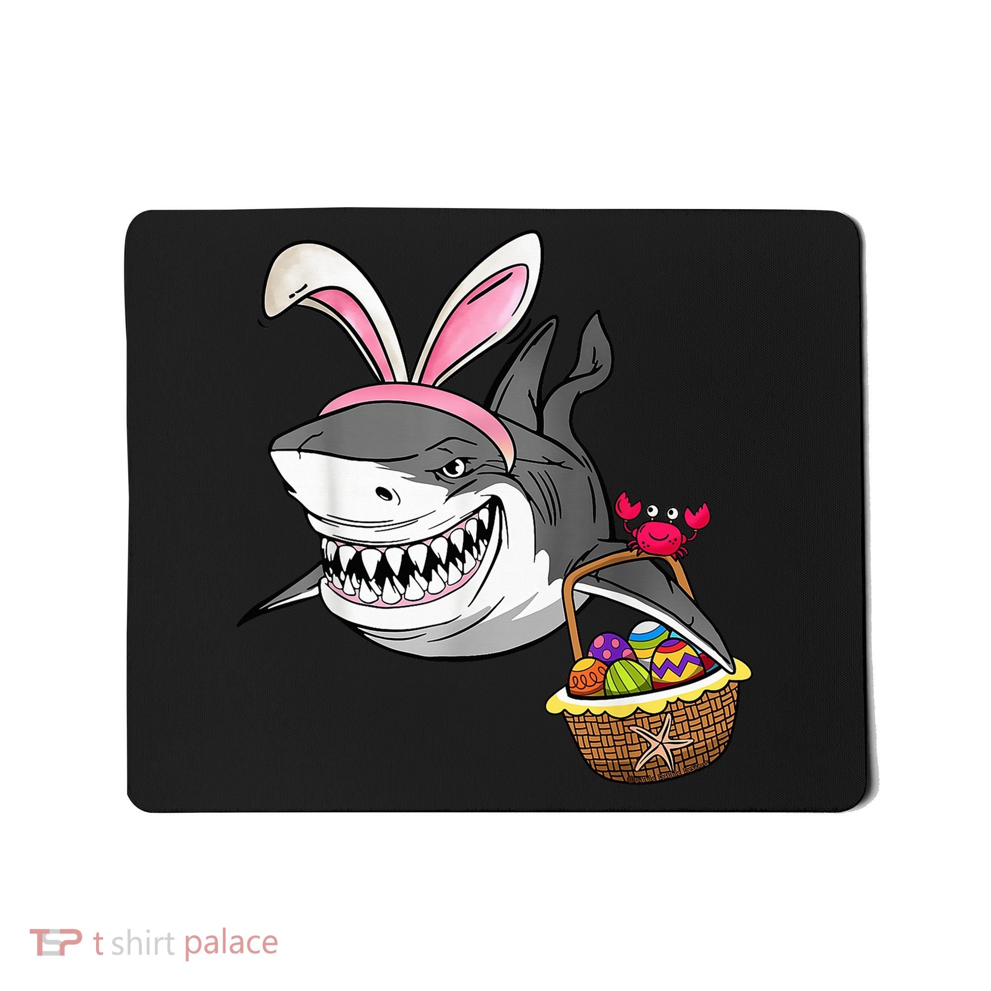 Cool Easter Shark Easter Basket Bunny Ears Happy Easter Mousepad