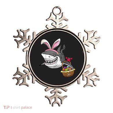 Cool Easter Shark Easter Basket Bunny Ears Happy Easter Ornament