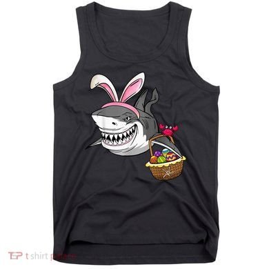 Cool Easter Shark Easter Basket Bunny Ears Happy Easter Tank Top